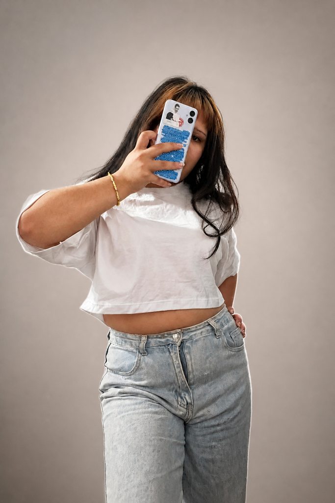 Remera pupera oversize blanca, talle M